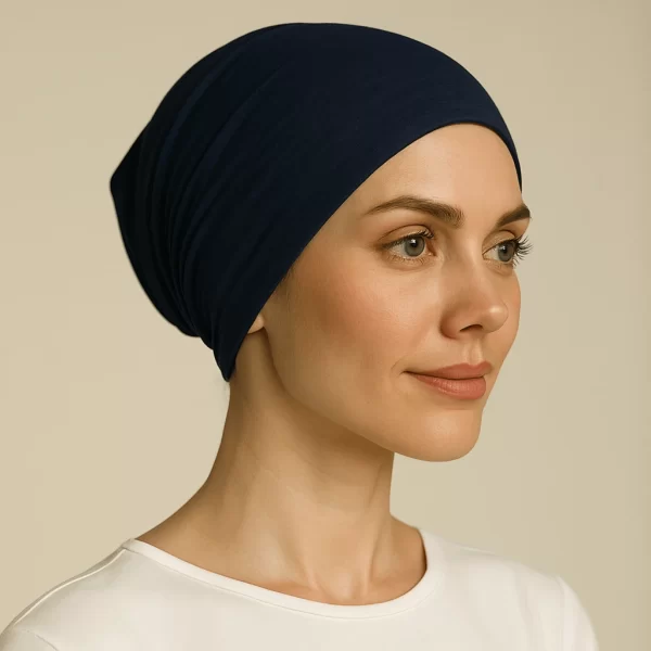 Tube Dark Navy Hijab Cap