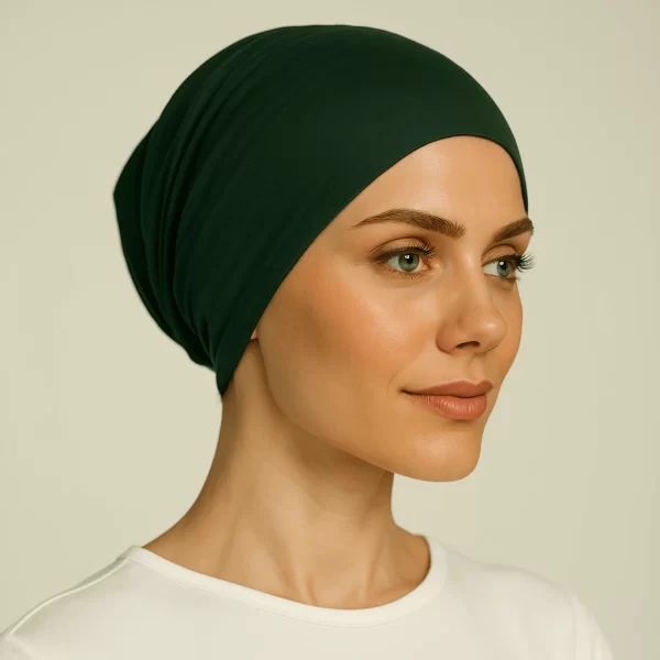 Tube Forest Green Hijab Cap