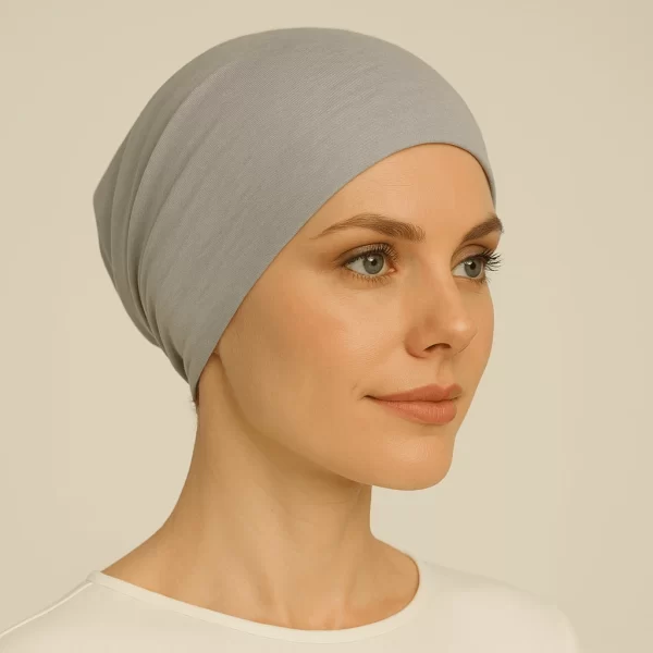 Tube Light Grey Hijab Cap