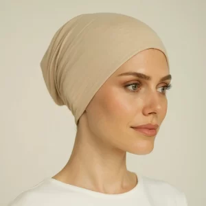 Tube Taupe Hijab Cap