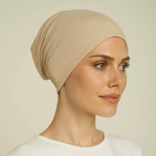 Tube Taupe Hijab Cap