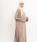 Beige Serene Open Abaya 4