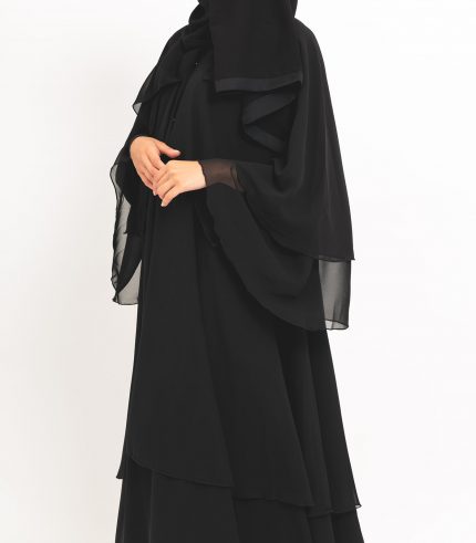 Black Flare Abaya 2