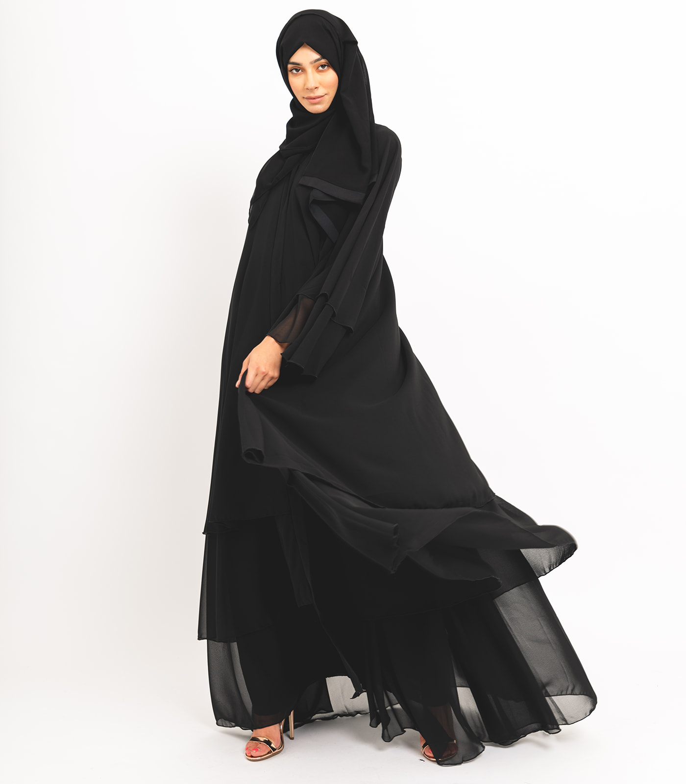 Black Flare Abaya MISSABAYA