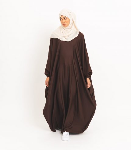 Coffee Brown Butterfly Abaya 4
