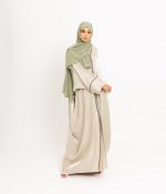Cream Arabian Open Abaya