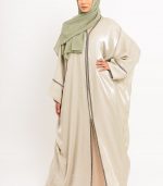 Cream Arabian Open Abaya 3