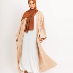 Cream Essential Open Abaya