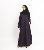 Deep Purple Open Abaya