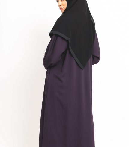 Deep Purple Open Abaya 4