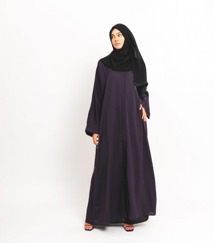 Deep Purple Open Abaya