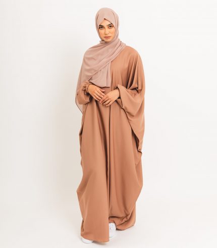 Desert Tan Butterfly Abaya 4