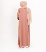 Dusk Pink Open Abaya 2