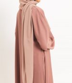 Dusk Pink Open Abaya 5