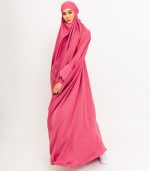 Hot Pink Khimar 4