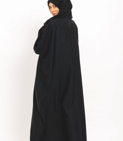 Midnight Floral Black Abaya 2
