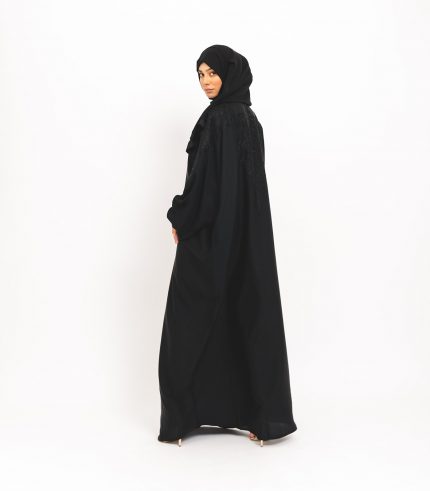 Midnight Floral Black Abaya 3
