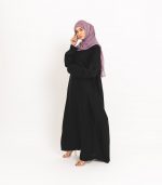 Plain Black Abaya 2