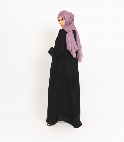 Plain Black Abaya 4