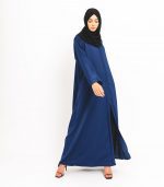 Royal Blue Essential Open Abaya 4