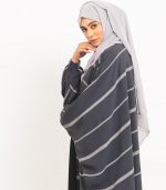 Thaqafa Grey Open Abaya 2