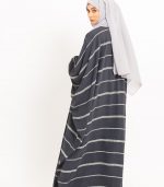 Thaqafa Grey Open Abaya 3