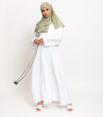 White Essential Open Abaya 4