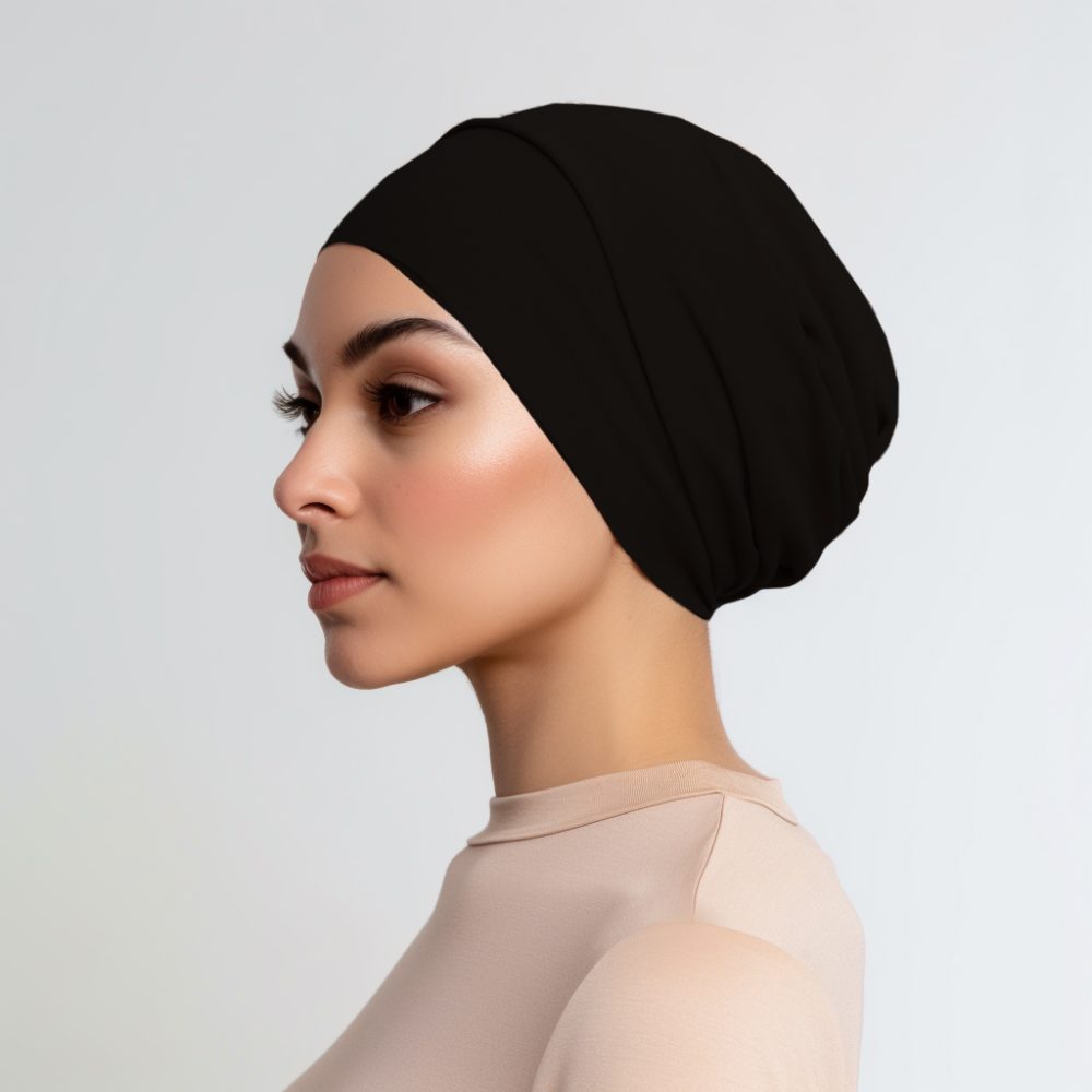 Black Hijab Cap