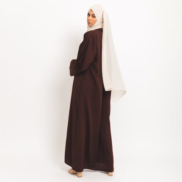 Chocolate Brown Open Abaya