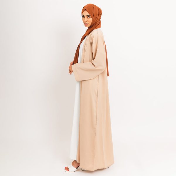 Cream Essential Open Abaya