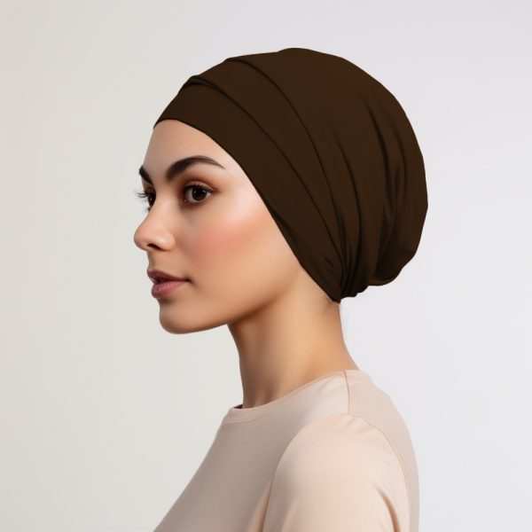 Dark Brown Hijab Cap
