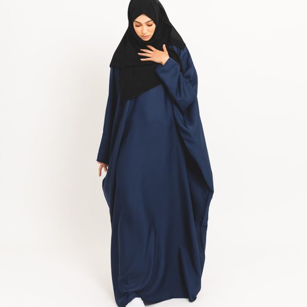 Navy Blue Butterfly Abaya