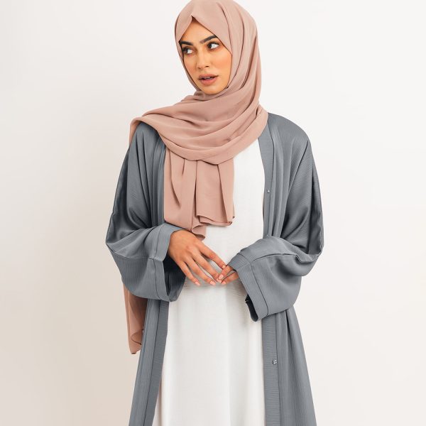 Grey Open Abaya